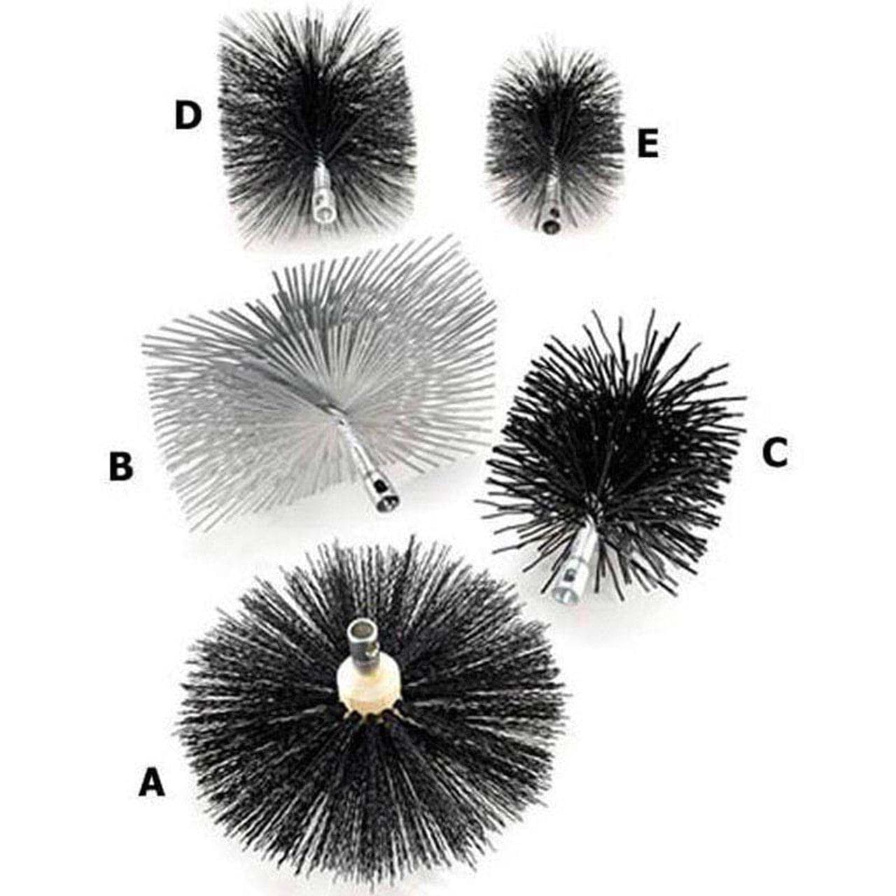 16" Diameter Buttonflex Polypropylene Bristle Chimney Brush (Image A) - F16B - Chimney Cricket