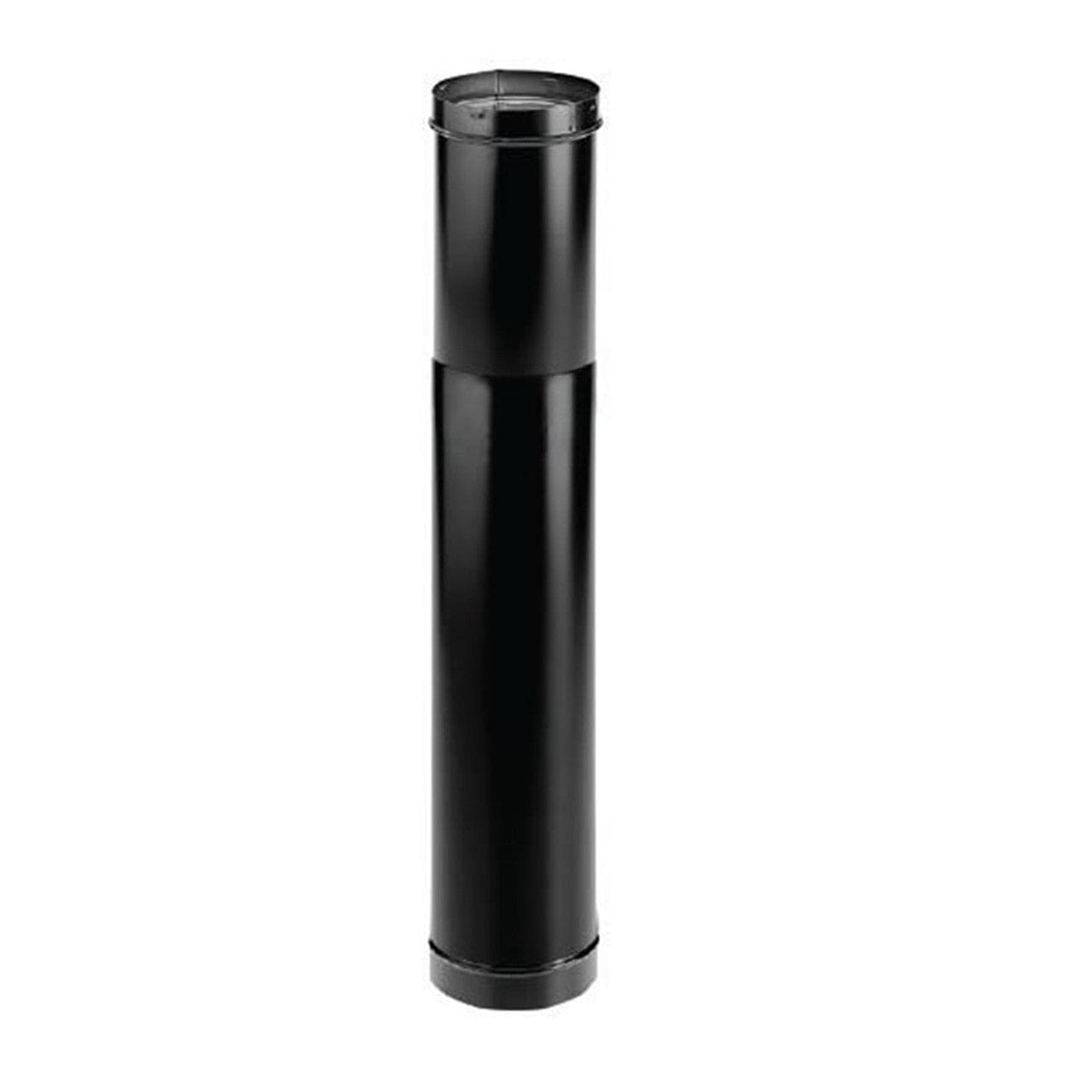 6" DuraVent DuraBlack Welded 44" to 68" Telescoping Pipe Length with Trim - 6DBK-TL - Chimney Cricket