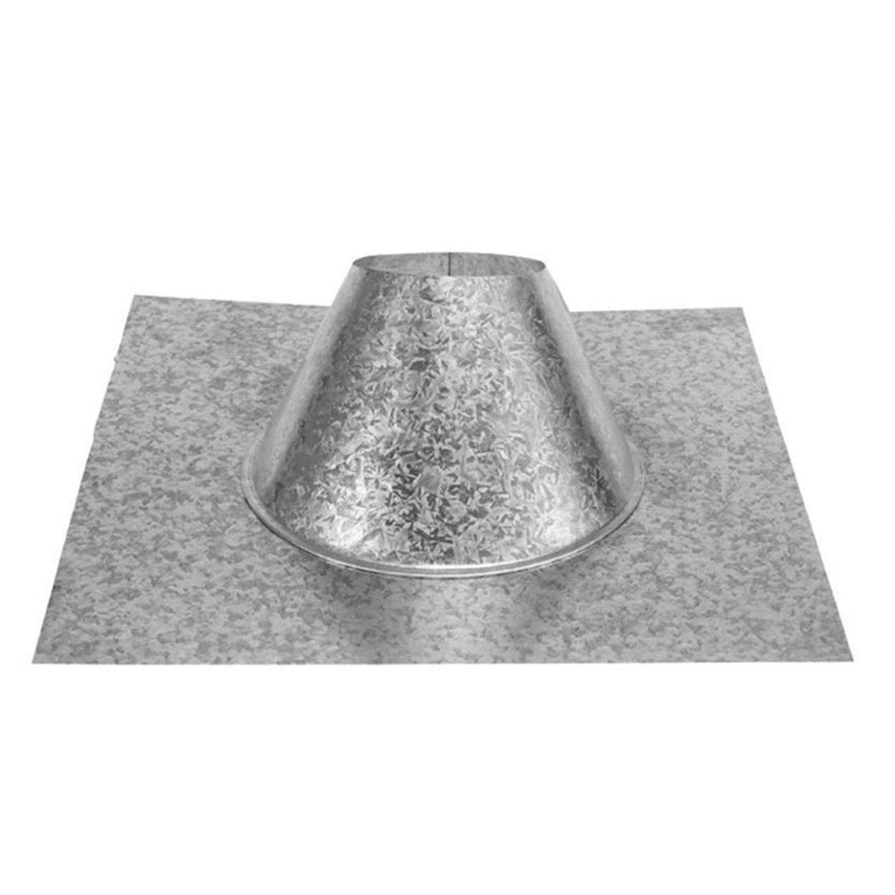 4" PelletVent Pro DSA Aluminum 7/12 - 12/12 Roof Flashing - 4PVP-F12DS - Chimney Cricket