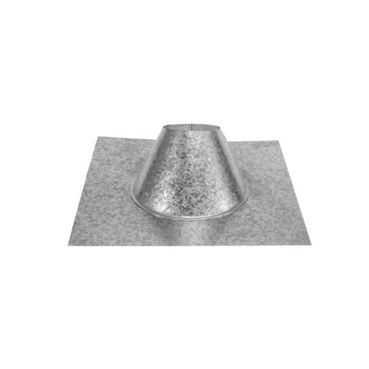 4" PelletVent Pro DSA Aluminum 0/12 - 6/12 Roof Flashing - 4PVP-F6DS - Chimney Cricket