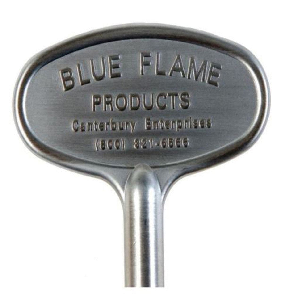 Blue Flame 8" Satin Chrome Universal Gas Valve Key - NKY.8.06 - Chimney Cricket
