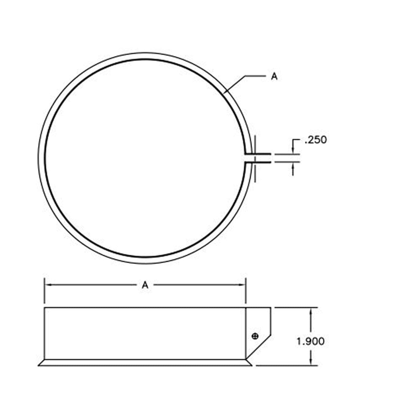 5" RV Type B Gas Vent Support Collar & Hardware - 105402 - 5RV-BVSB - Chimney Cricket