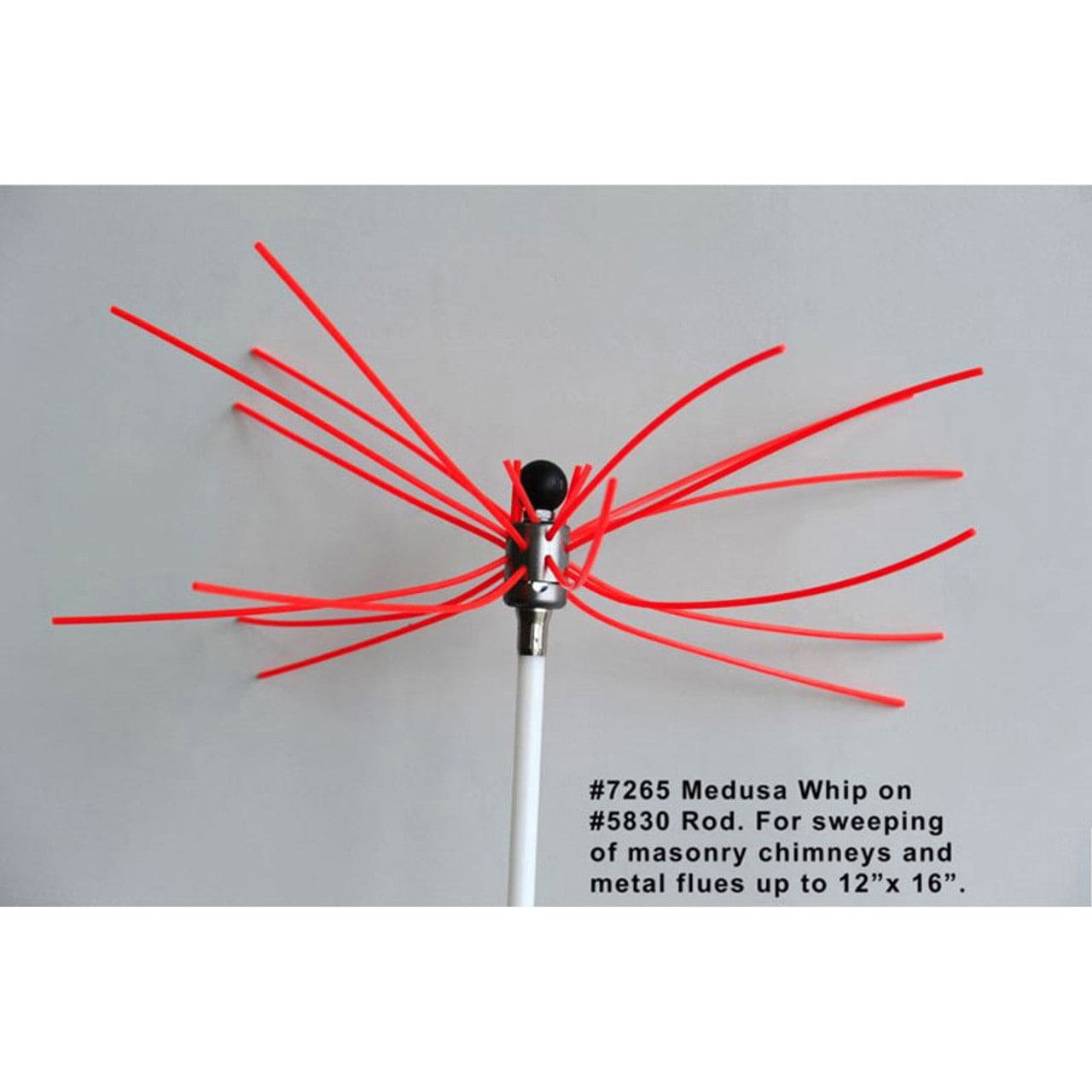 5/8" X 3' Solid Nylon Co-Polymer Medium Stiffness Chimney Rod with ButtonLok Rod - 5830 - Chimney Cricket