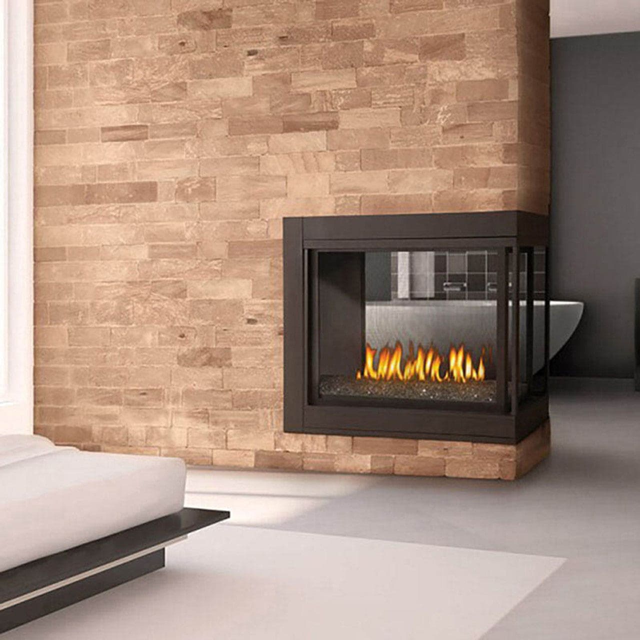 Napoleon Ascent Multi-View See Through Glass Ember Bed Direct Vent Natural Gas - BHD4STGN - Chimney Cricket