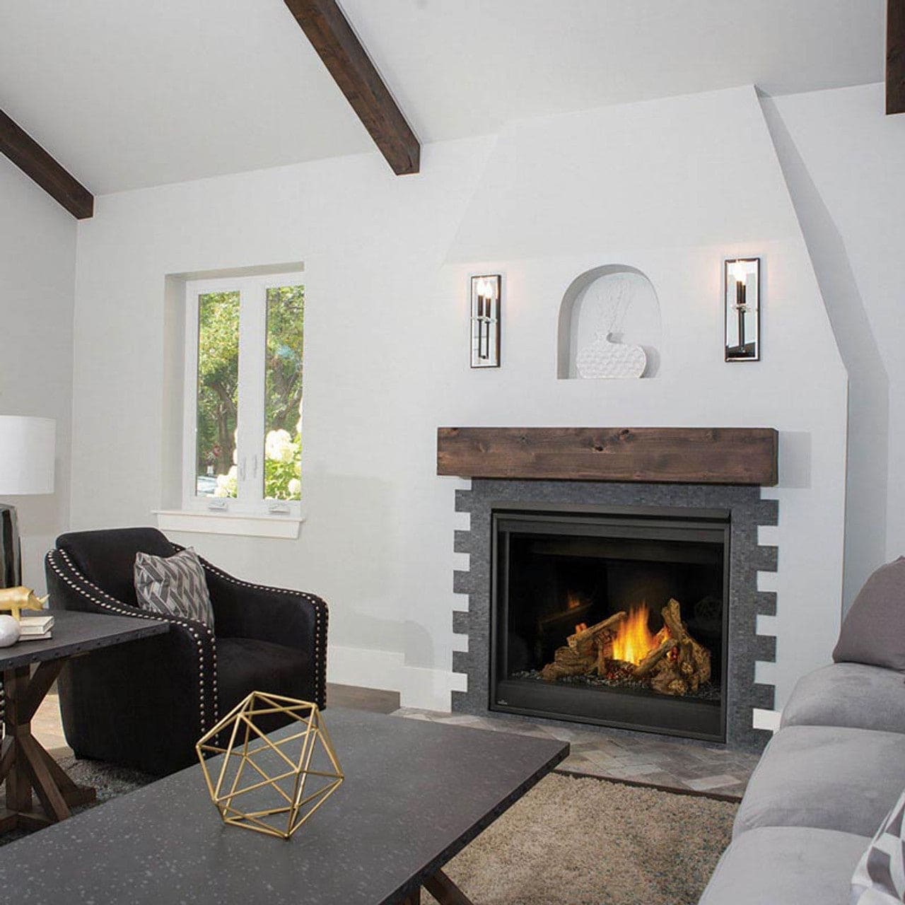 Napoleon Ascent 42 Direct Vent Millivolt Ignition Natural Gas Fireplace - B42NTR - Chimney Cricket