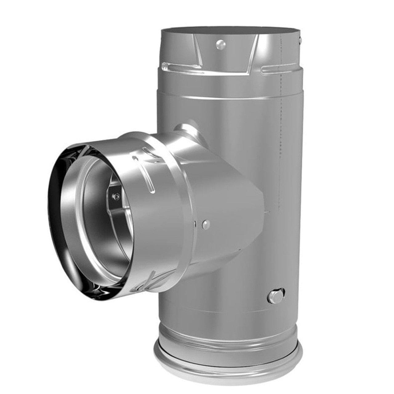 3" PelletVent Pro Galvalume Single Tee with Clean-Out Cap - 3PVP-T1 - Chimney Cricket