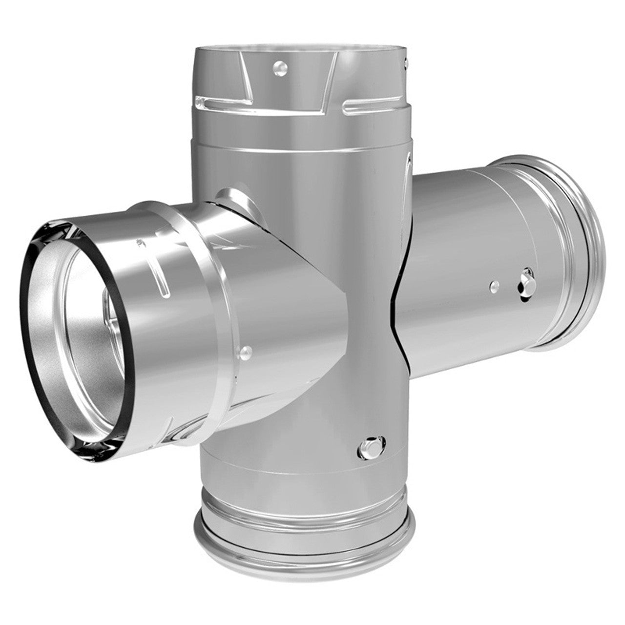 3" PelletVent Pro Black Double Tee Clean Out Tee Cap - 3PVP-DBTB1 - Chimney Cricket