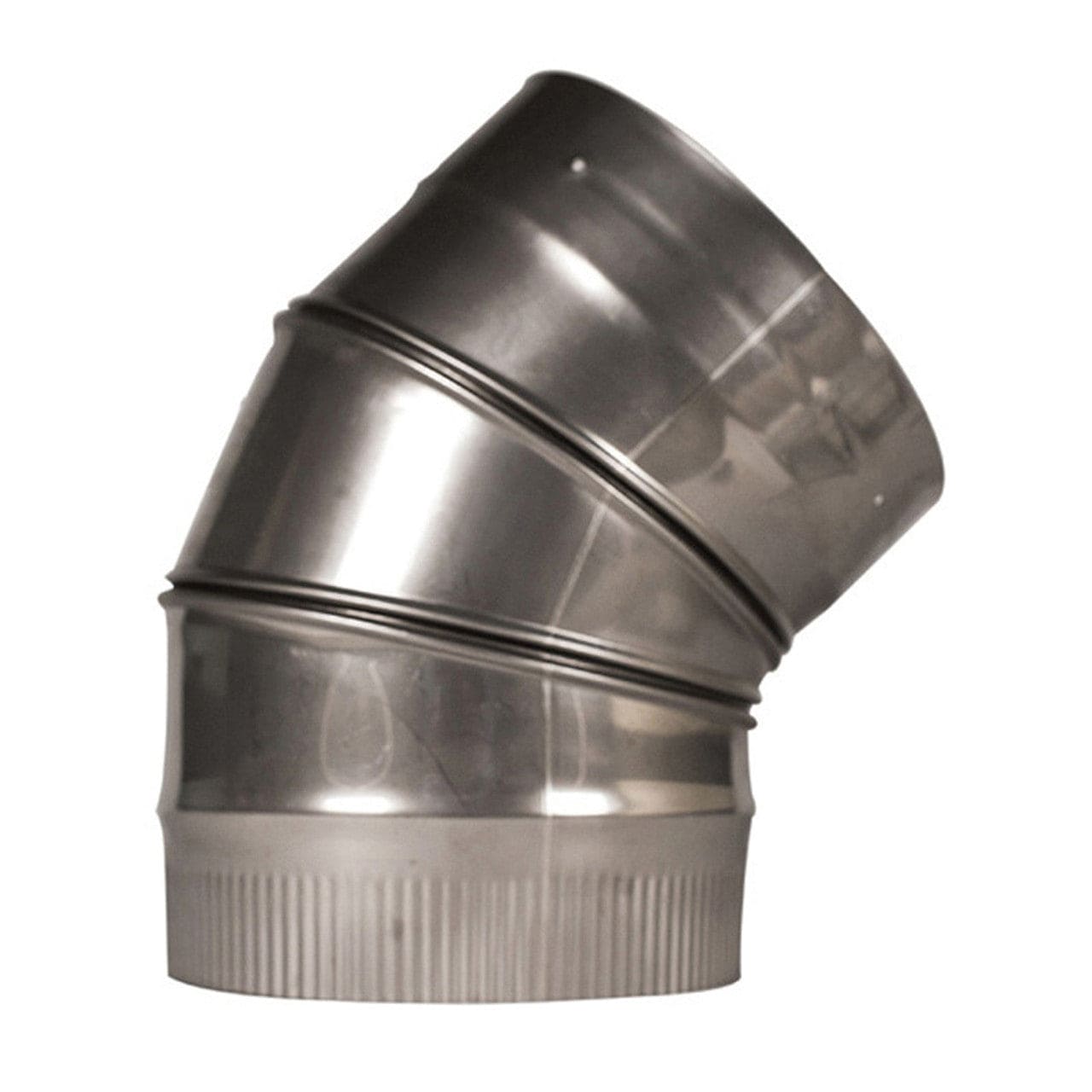 6" Hybrid 316L Stainless Steel 45-Degree Fixed Elbow - ELHF-6-45 - Chimney Cricket