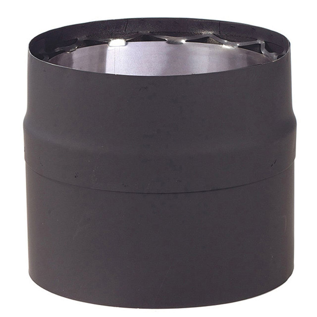 6" X 12" Ventis Double-Wall 304L Stainless Steel Black Slip Section - VDB0612SL - Chimney Cricket