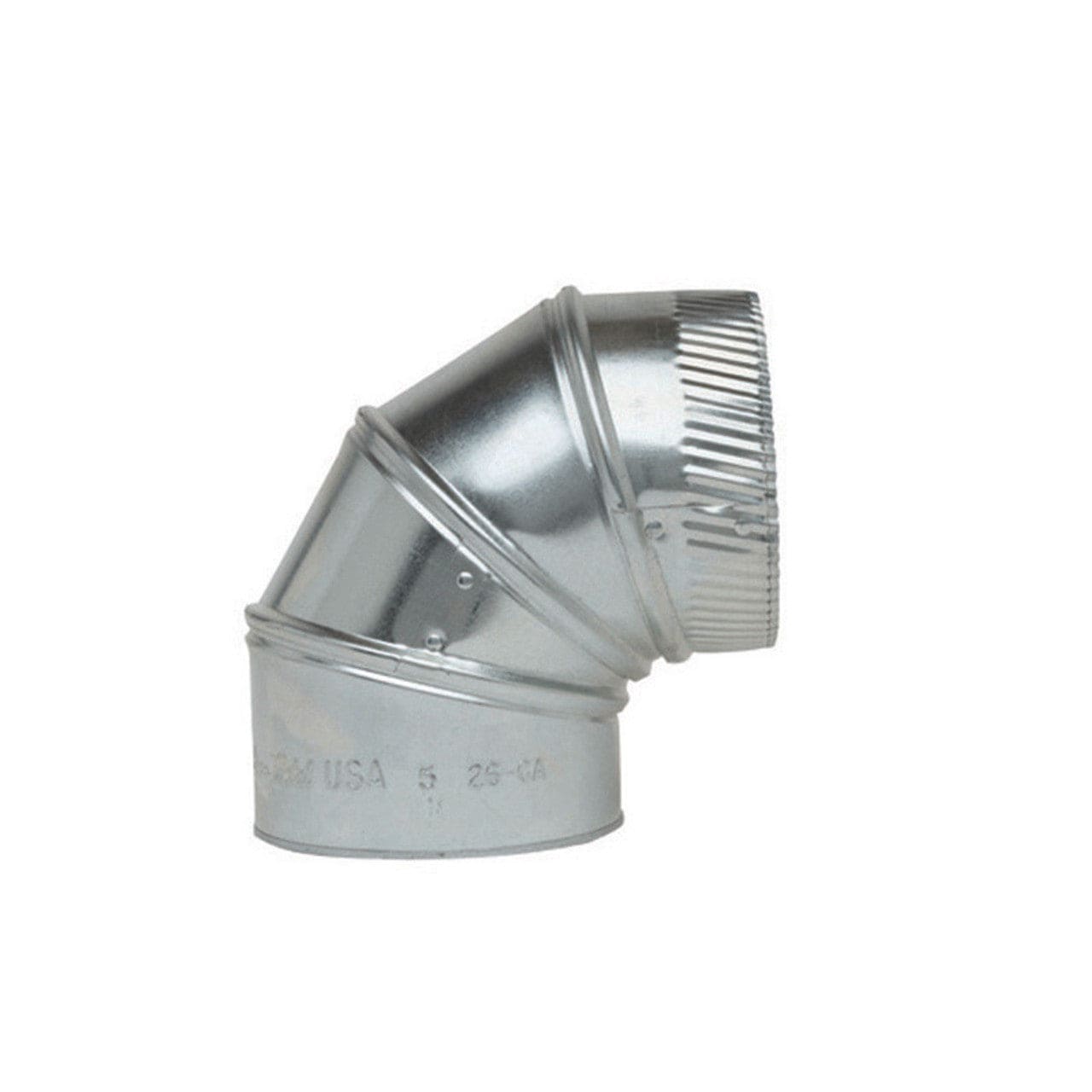 7" Galvanized Connector Pipe 90-Degree Elbow - GALEL-7-90 - Chimney Cricket