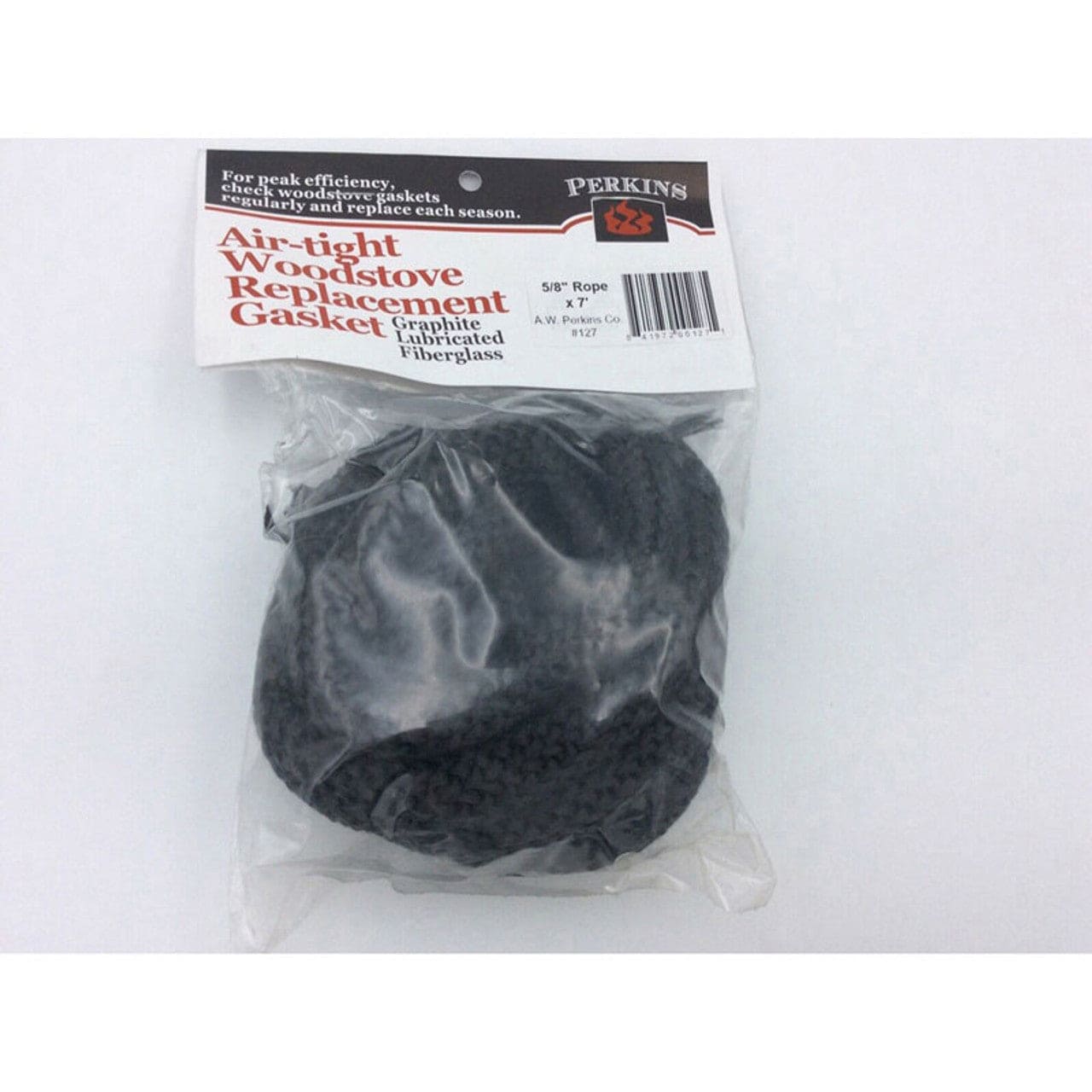 5/8" X 84" Black Wood Stove Door Gasket Rope Bagged - GKBB-5884 - Chimney Cricket