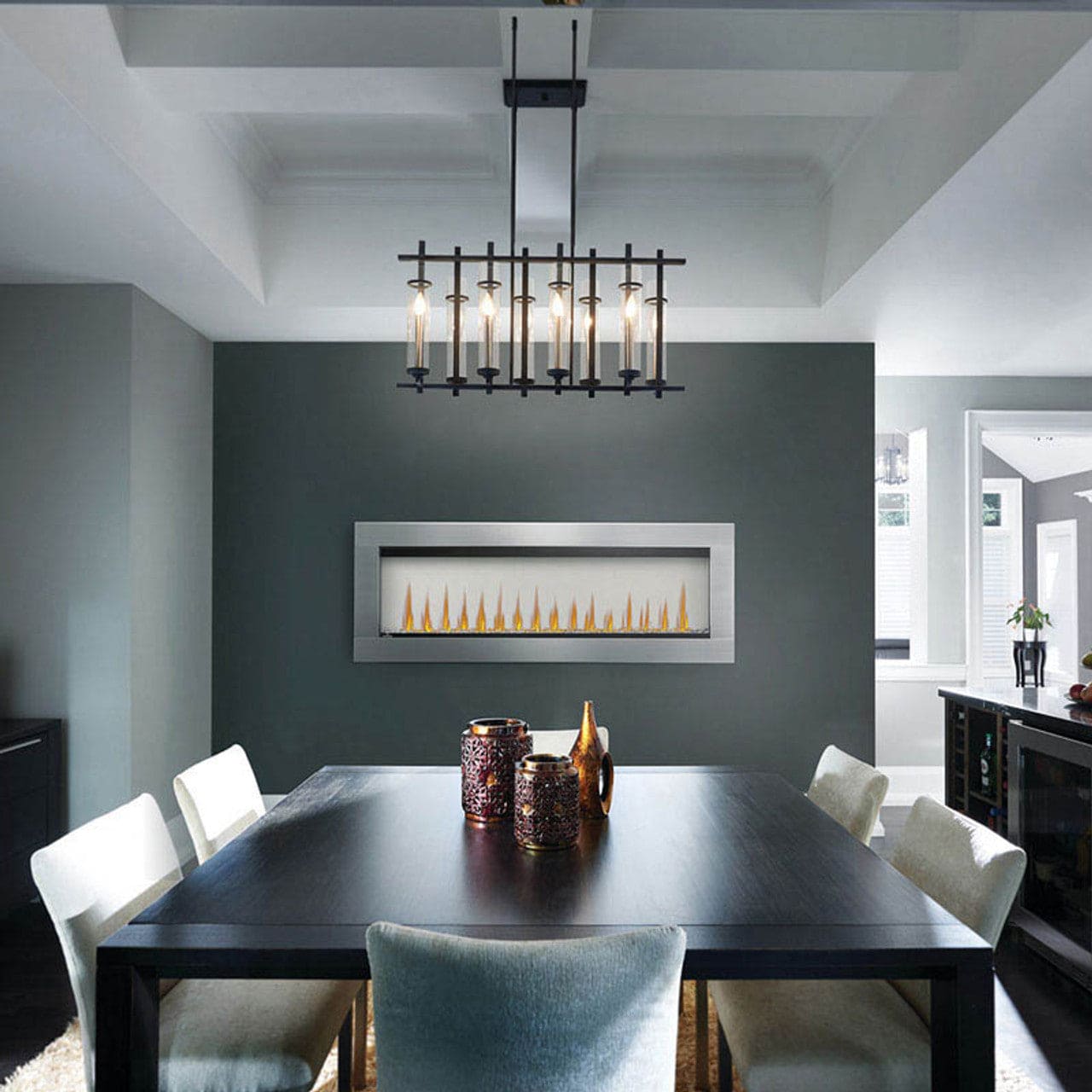 CLEARion Elite 50 See-Through True Zone Heating Built-in Electric Fireplace - NEFBD50HE - Chimney Cricket