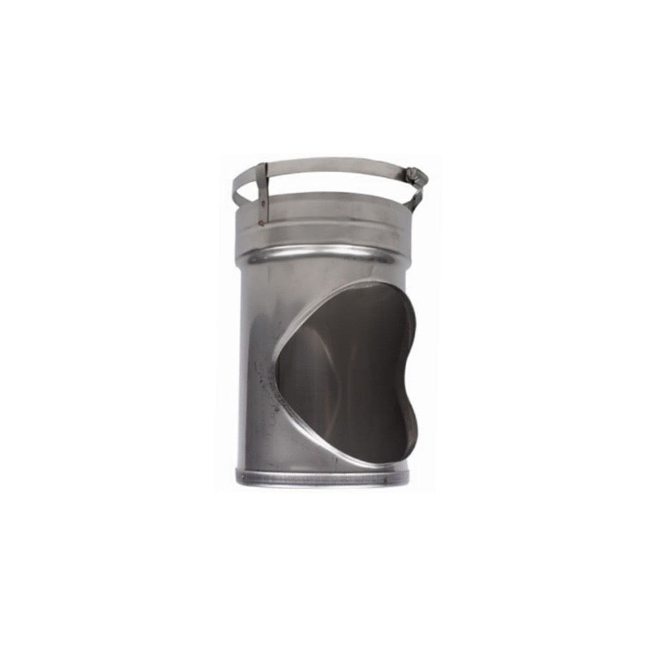 5.5" HomeSaver 304-Alloy Stainless Steel RoundFlex Short Tee - Chimney Cricket