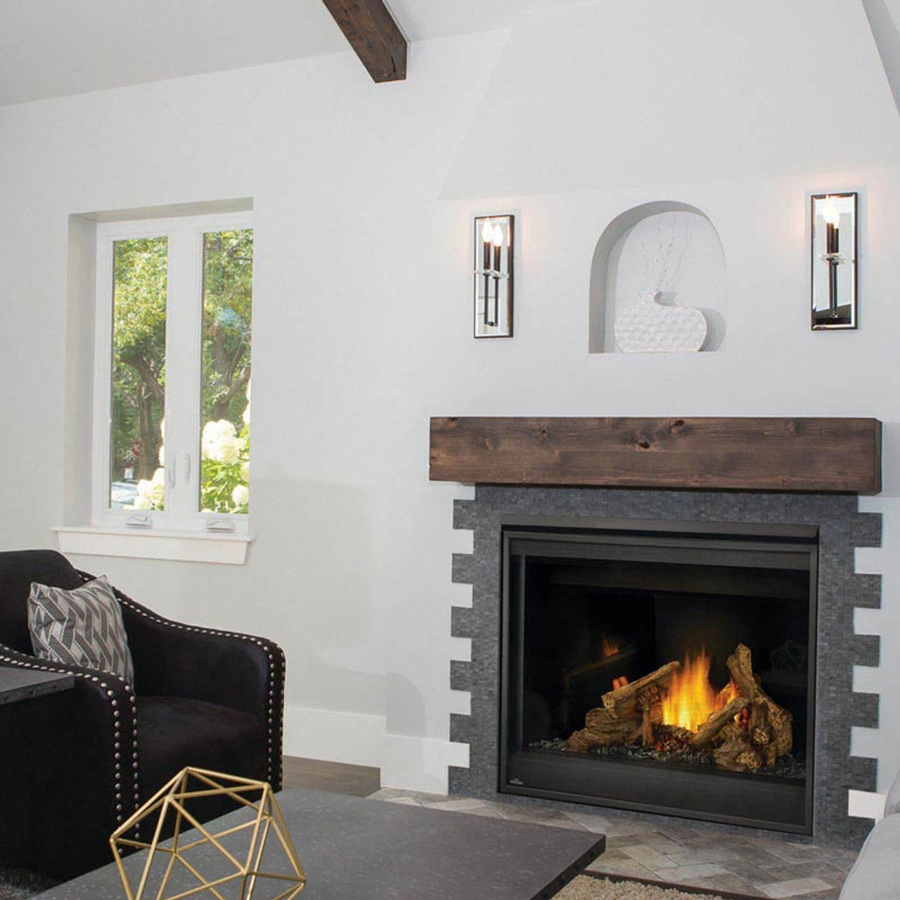 Napoleon Ascent 42 Direct Vent Electronic Ignition Natural Gas Fireplace - B42NTRE - Chimney Cricket