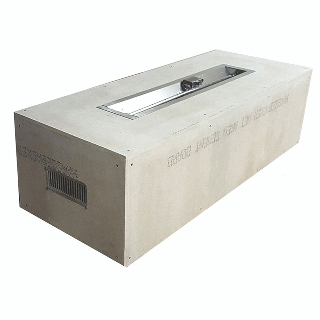 45" Rec Enclosure Electronic Ignition LP Ready-to-Finish Trough Fire Pit-TOR-U60X24/48CEK-LP/120VAC - Chimney Cricket