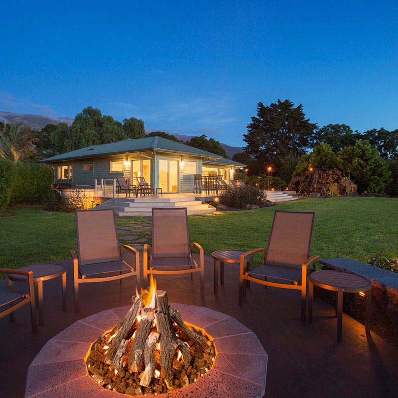 18" to 24" Arizona Weathered Oak 9-Piece Fire Pit Log Set - FPAWO-18/24 - Chimney Cricket