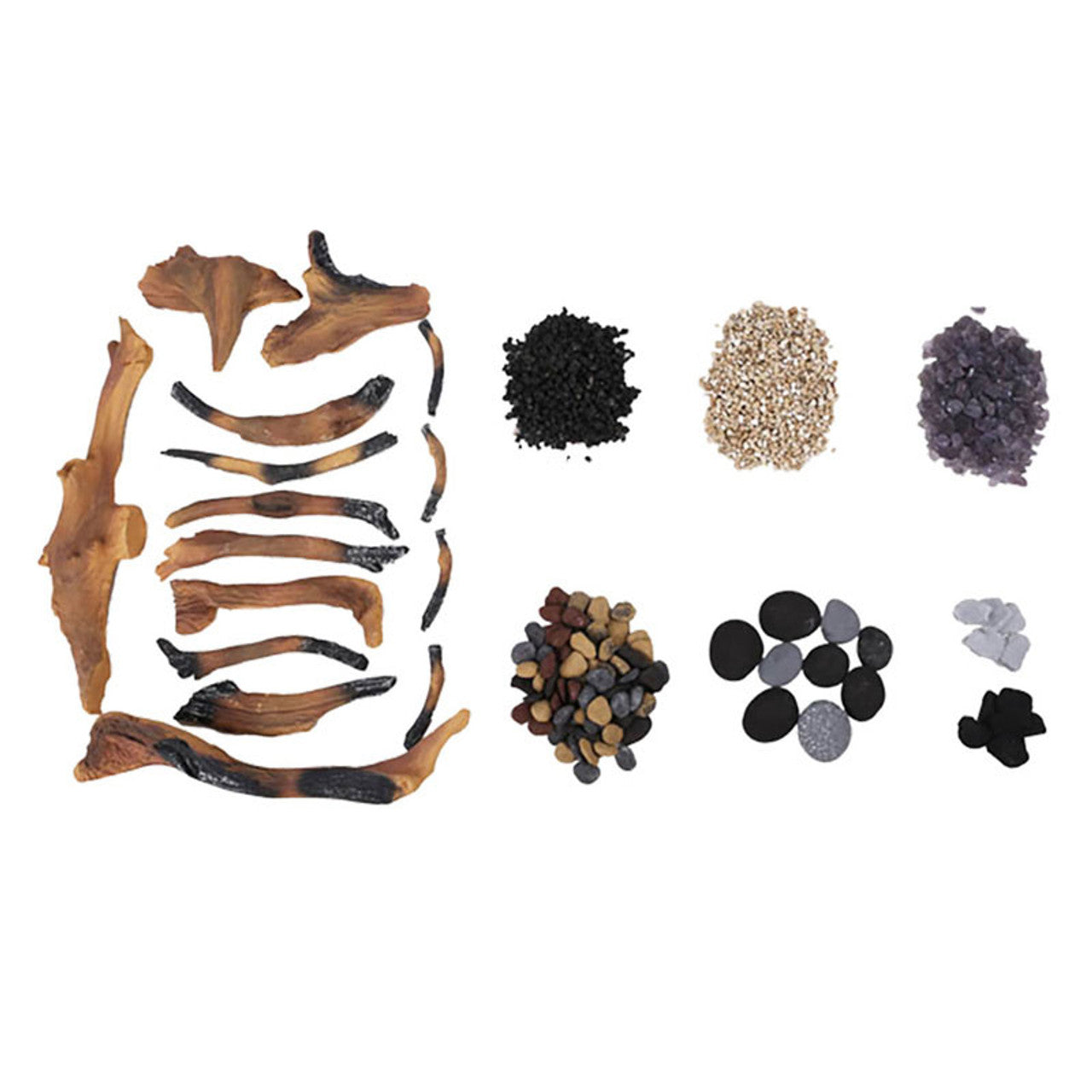 Amantii 15-Piece Driftwood Log Set with Media Kit - DESIGN-MEDIA-DRIFT-15PCE - Chimney Cricket