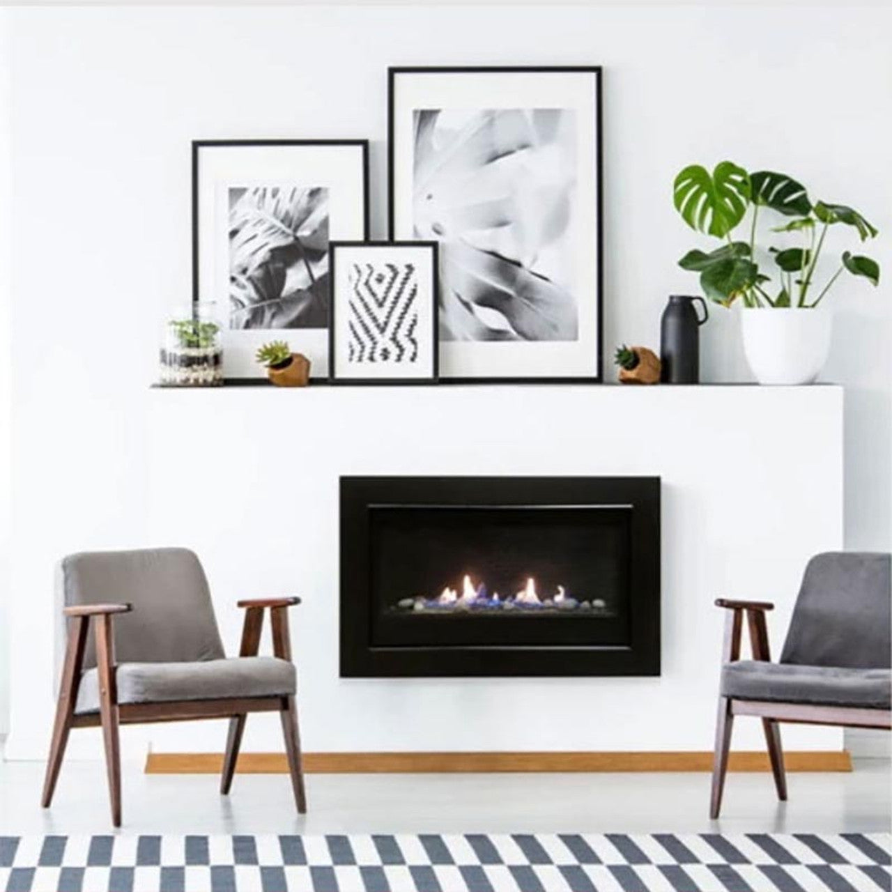 Sierra Flame Boston 36" Gas-Burning Direct Vent Builder's Linear Fireplace - BOSTON-36-NG-EI - Chimney Cricket