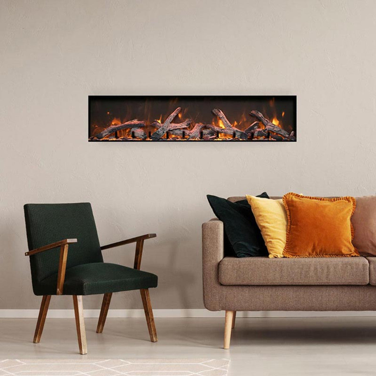 Amantii Panorama BI Deep XT 60" Smart Electric Fireplace - BI-60-DEEP-XT - Chimney Cricket