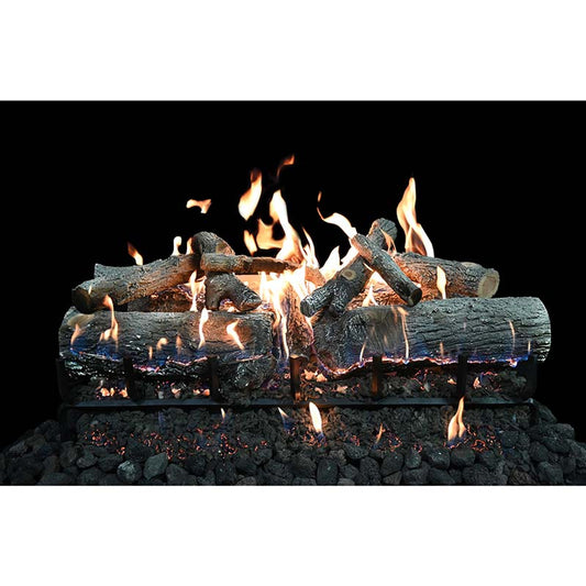 36" Lava Front View Natural Gas Electronic Ignition Burner - LAFV-36-EN - Chimney Cricket