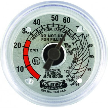 Dial, Drop-In, 2701 CV LP A, Guide Hole @ 94%, for Aboveground Tanks, Taylor, 130012 - Chimney Cricket