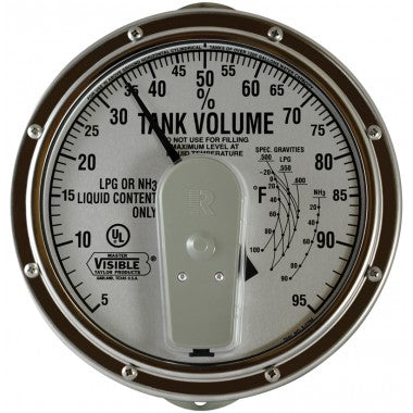 Dial, 8"Master LP R3D 2-BRT PRE 08, LP Only, Fits A & B Master Gauges, Taylor For 2 Hole Bracket Master Gauge ** - Chimney Cricket