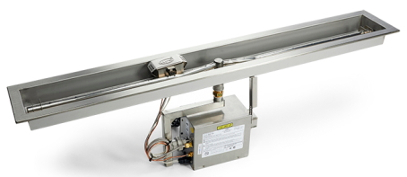 HPC 36" Stainless Steel Electronic Ignition NG Trough Insert-120VAC - Chimney Cricket