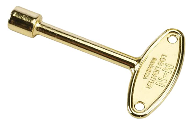 HPC 3" Polished Brass Key with Universal Socket - Chimney Cricket