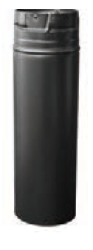 Duravent 4" Diameter PelletVent Pro 12" Black Pipe Extension - Chimney Cricket