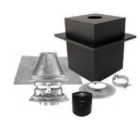 Duravent 3" Diameter PelletVent Pro Vertical Kit - Cathedral Ceiling - Chimney Cricket