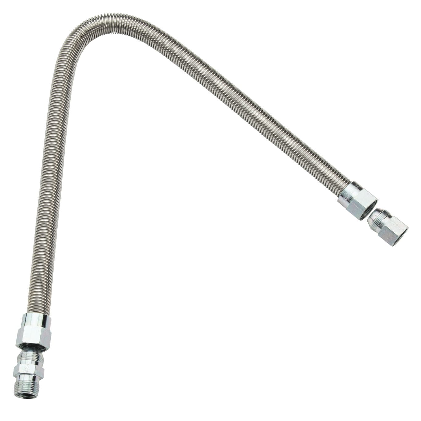 Connector, 1" OD Tube X 60" w/ 3/4" MPT X 3/4" FPT Adapters, 1" OD Flare Nuts, Flexible Appliance Gas Connector, Stainless Steel, 400-4142-60 ** - Chimney Cricket