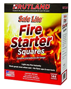 Rutland Safe Lite Fire Starter Squares (144ct.) - Chimney Cricket