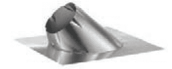 Duravent 8" Diameter DuraTech Large Base 0/12-6/12 Adjustable Roof Flashing - Chimney Cricket