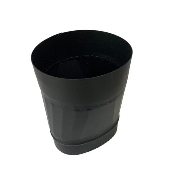 6 in Oval to Round Single Wall Stove Pipe Connector- Clearance