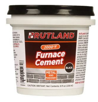 Rutland Black Furnace Cement (8 fl oz) - Chimney Cricket