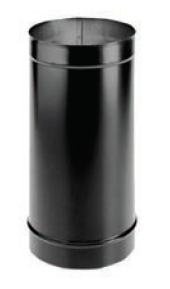 Duravent 7" Diameter DuraBlack 12" Single Wall Pipe - Chimney Cricket