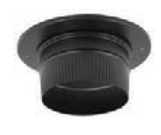 Duravent 6" Diameter DuraBlack Snap-Lock Adapter w/Trim - Chimney Cricket