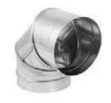 Duravent 6" Diameter DuraBlack Stainless Steel 90 Degree Elbow - Chimney Cricket