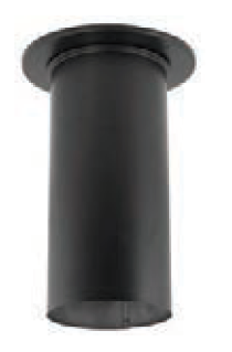 Duravent 7" Diameter DuraBlack Slip Connector w/Trim - Chimney Cricket