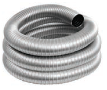 Duravent 6" Diameter DuraFlex Smooth Wall Stainless Steel 50ft Liner - Chimney Cricket