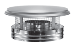 Duravent 6" Diameter DuraPlus 2100HT Chimney Cap - Chimney Cricket