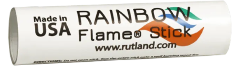 Rutland Rainbow Flame Short Toss-In Stick - Chimney Cricket