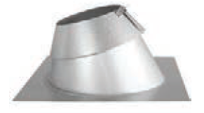 Duravent 7" Diameter DuraTech Premium 1/12-7/12 Adjustable Roof Flashing - Chimney Cricket