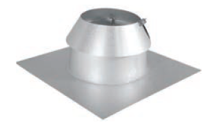 Duravent 7" Diameter DuraTech Premium Flat Roof Flashing - Chimney Cricket