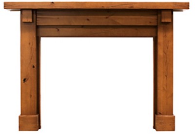 Fireside Furnishings Battlefield Flush Mantel - C - Unfinished Distressed Knotty Alder - Chimney Cricket