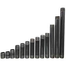 1/2in Black Steel Nipple Assortment - 1-1/2" - 6" - 66 Pcs. (Metal Tray Not Included) (BLK66F) - Chimney Cricket