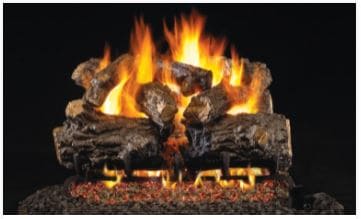 RHP 18/20" Burnt Rustic Oak Standard Gas Logs - Chimney Cricket
