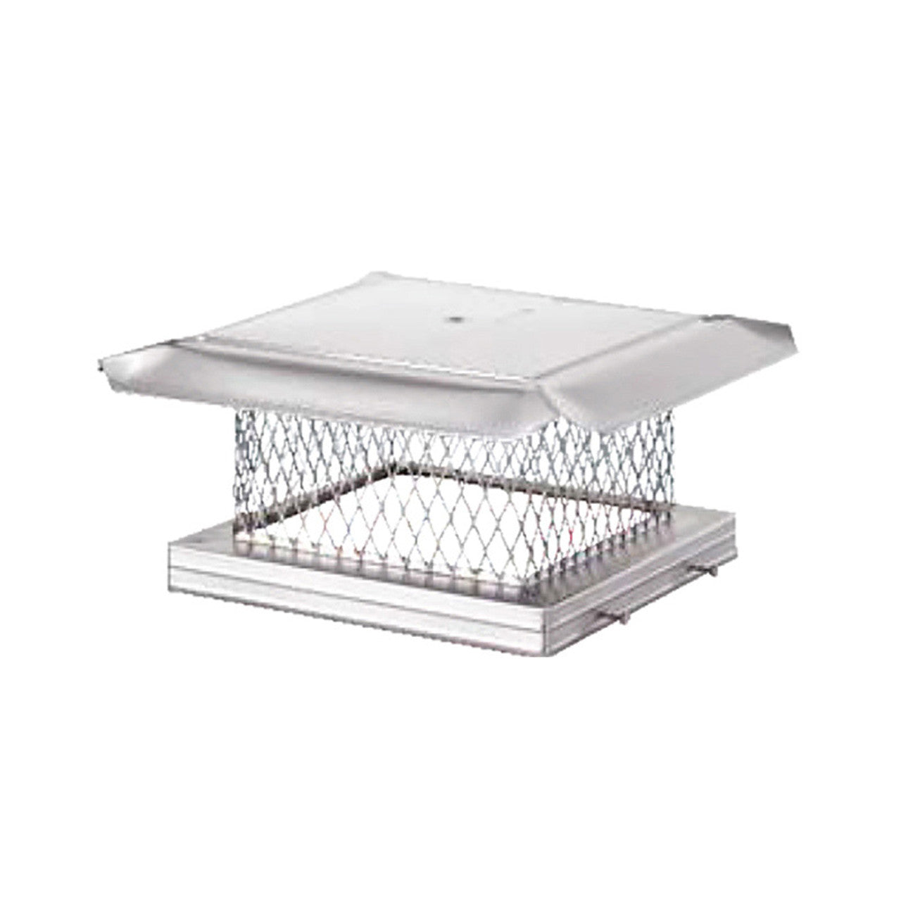 13" X 13" HomeSaver Pro 3/4" Mesh 304-Alloy Stainless Steel Single-Flue Chimney Cap - SSSB13X13 - Chimney Cricket