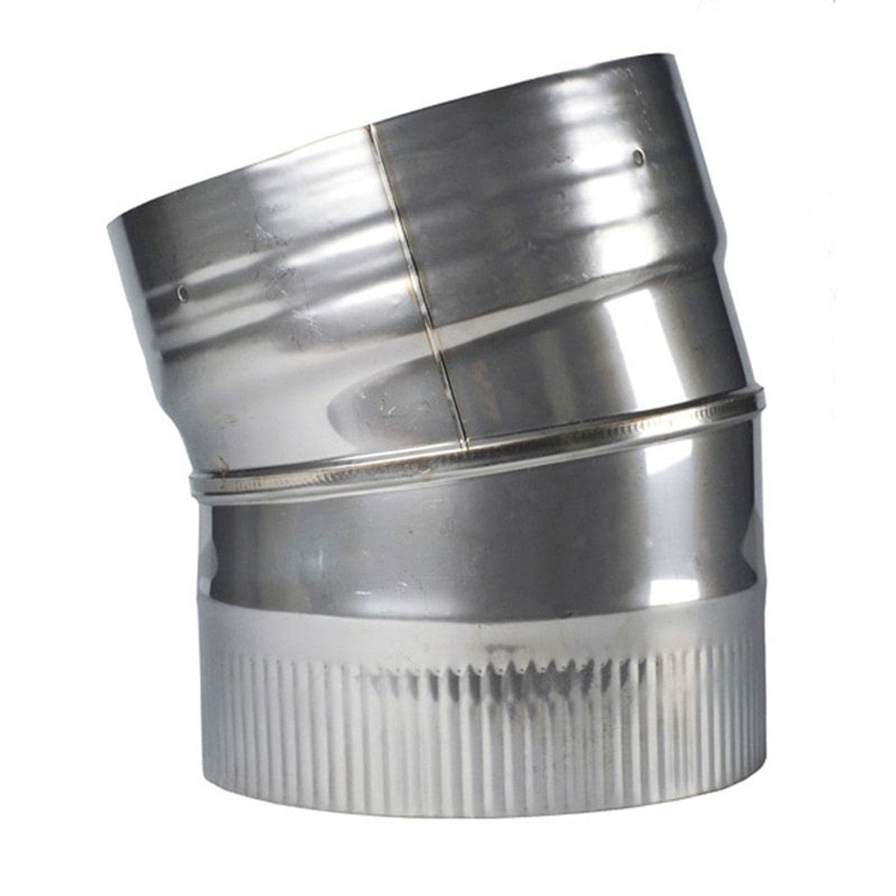6" HomeSaver RoundFlex Heatfab 15-Degree Stainless Steel Corrugated Elbow - 4609FLEX - Chimney Cricket
