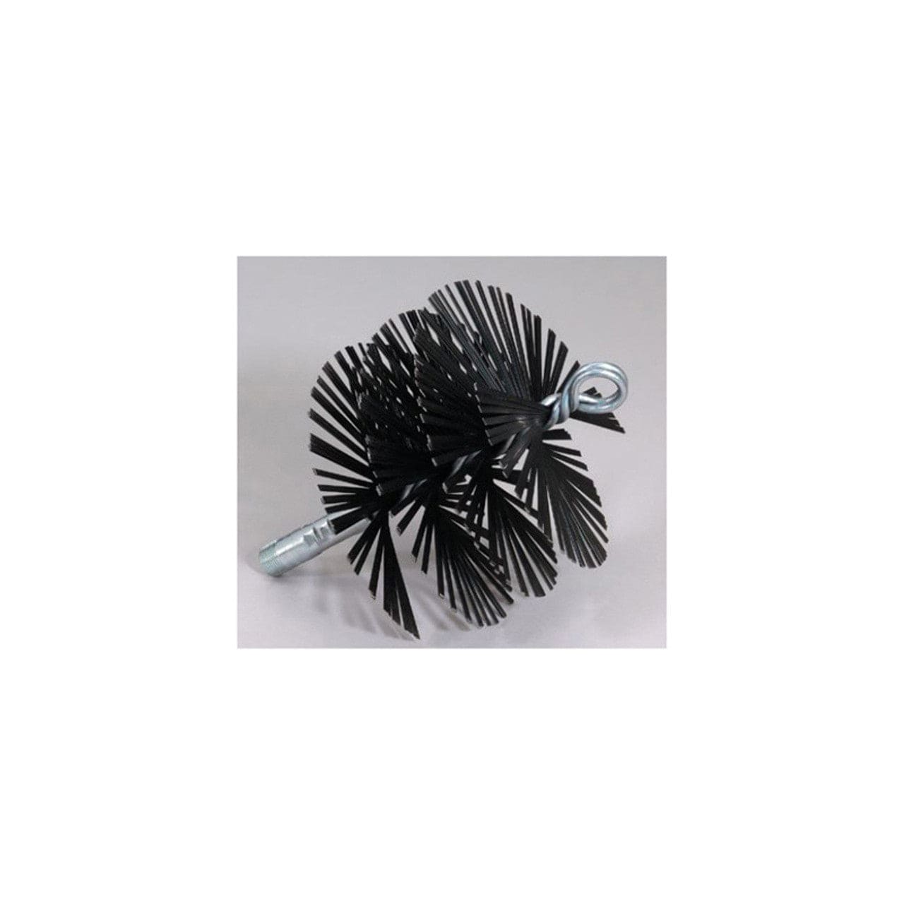8" Flat Wire Round Chimney Cleaning Brush with 3/8" PT - Chimney Cricket